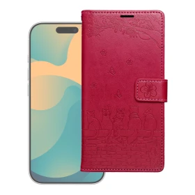 Flipové pouzdro MEZZO Book case pro Samsung Galaxy A17, cats red