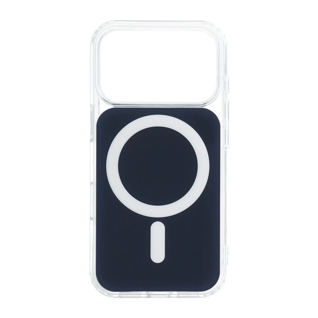 Case for iPhone 16e (SE4 2025) / 17e Clear Fusion Mag Cover compatible with MagSafe navy blue