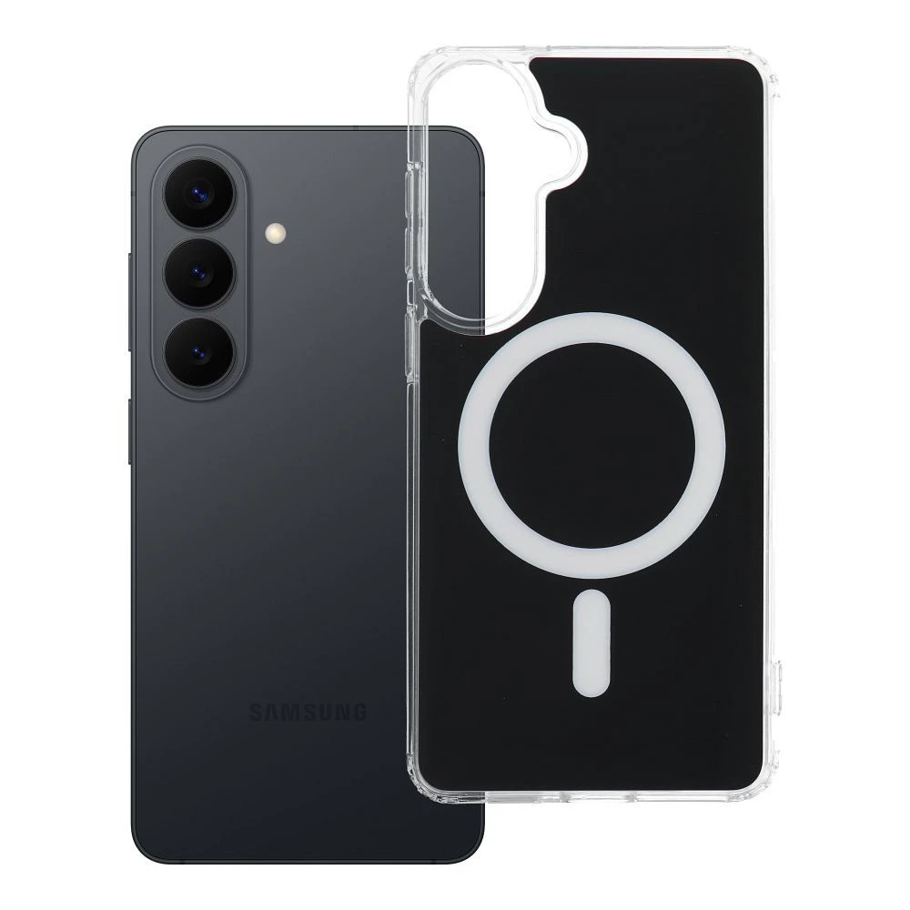 Case for Samsung S26 PLUS Clear Fusion Mag Cover compatible with MagSafe black