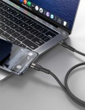 Swissten datový video kabel USB 4.0, USB-C, 240W, 8K@60Hz, 40 GB/s, 1,5m, černá