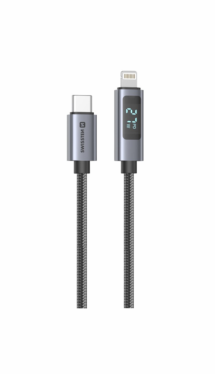  Swissten LCD kabel USB-C / lightning 1,5m