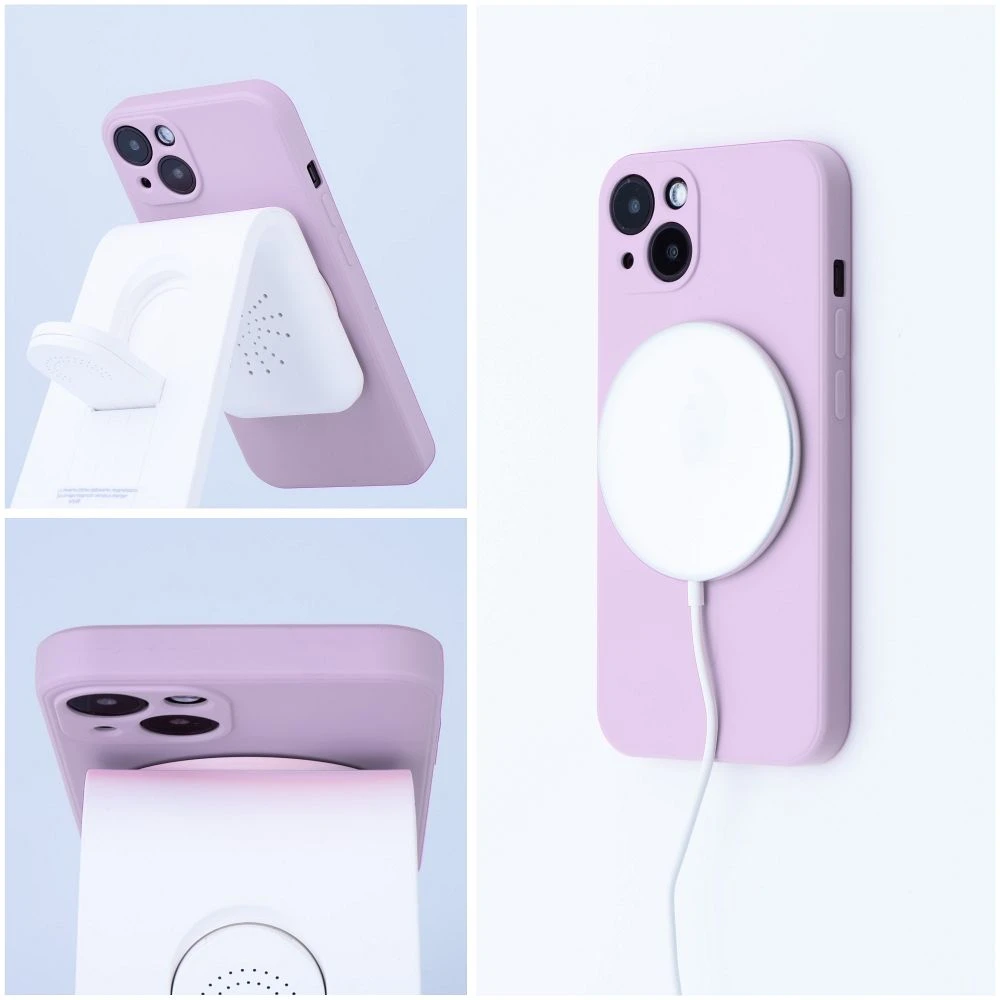 Case for Samsung A37 Silicone Mag Cover compatible with MagSafe pink