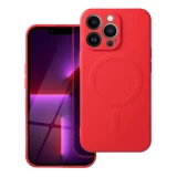 Case for Samsung A37 Silicone Mag Cover compatible with MagSafe red