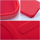 Case for Samsung A37 Silicone Mag Cover compatible with MagSafe red