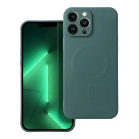Zadní kryt Silicone Mag Cover compatible with MagSafe pro Samsung Galaxy A57, zelená