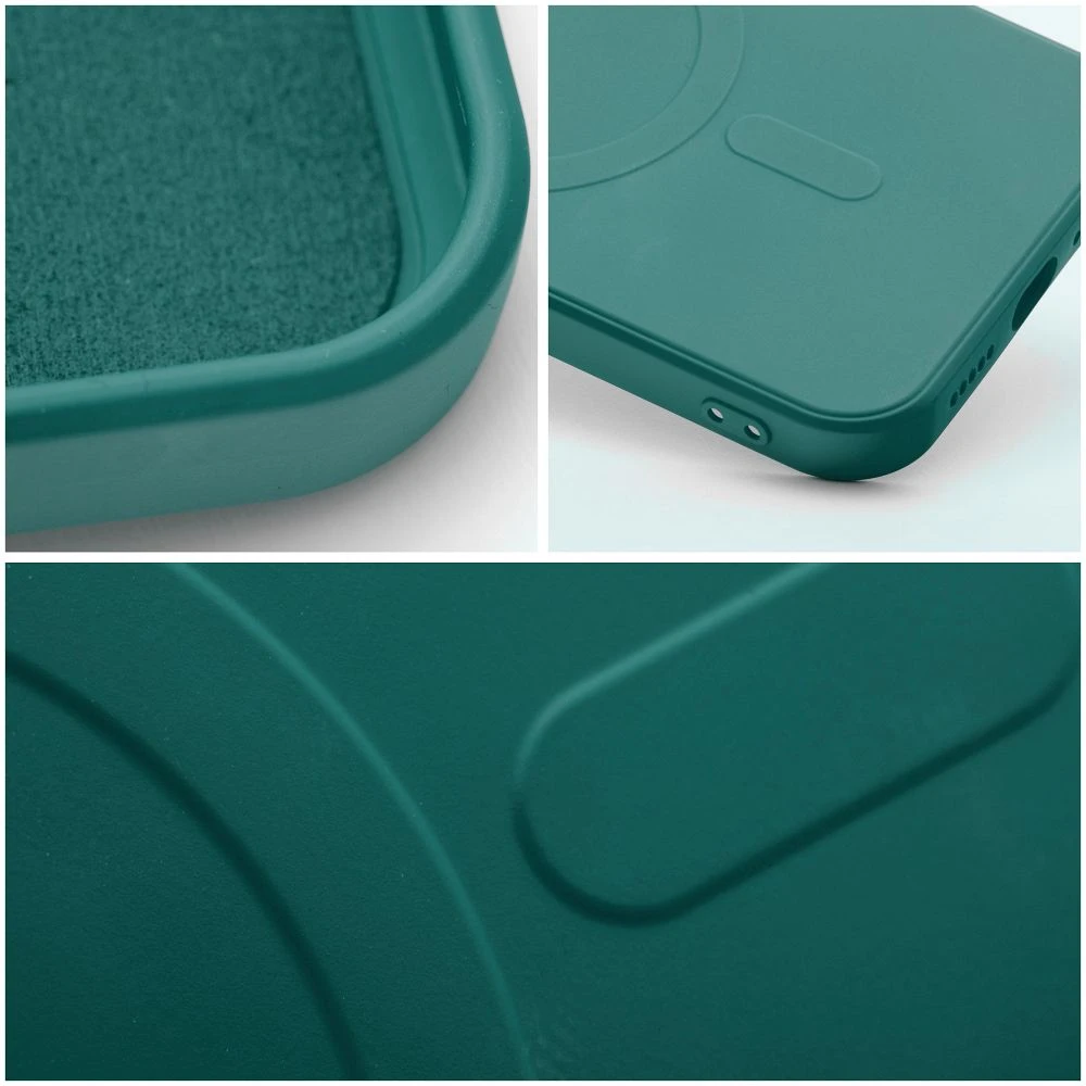 Case for Samsung A57 Silicone Mag Cover compatible with MagSafe green