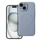 Case for Samsung A57 Silicone Mag Cover compatible with MagSafe light blue