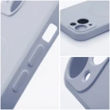 Case for Samsung A57 Silicone Mag Cover compatible with MagSafe light blue