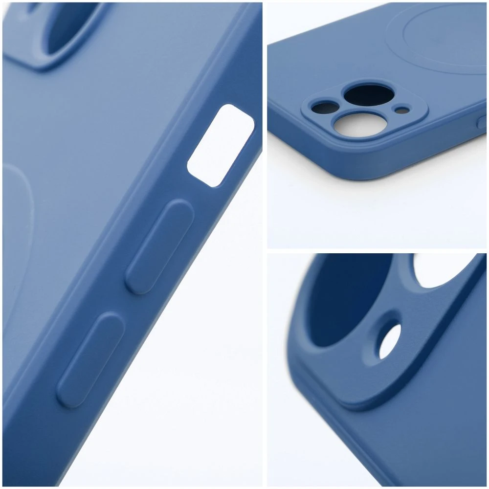 Case for Samsung A57 Silicone Mag Cover compatible with MagSafe blue