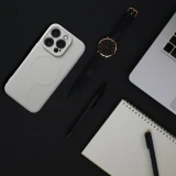 Case for Samsung S26 PLUS Silicone Mag Cover compatible with MagSafe titanium gray