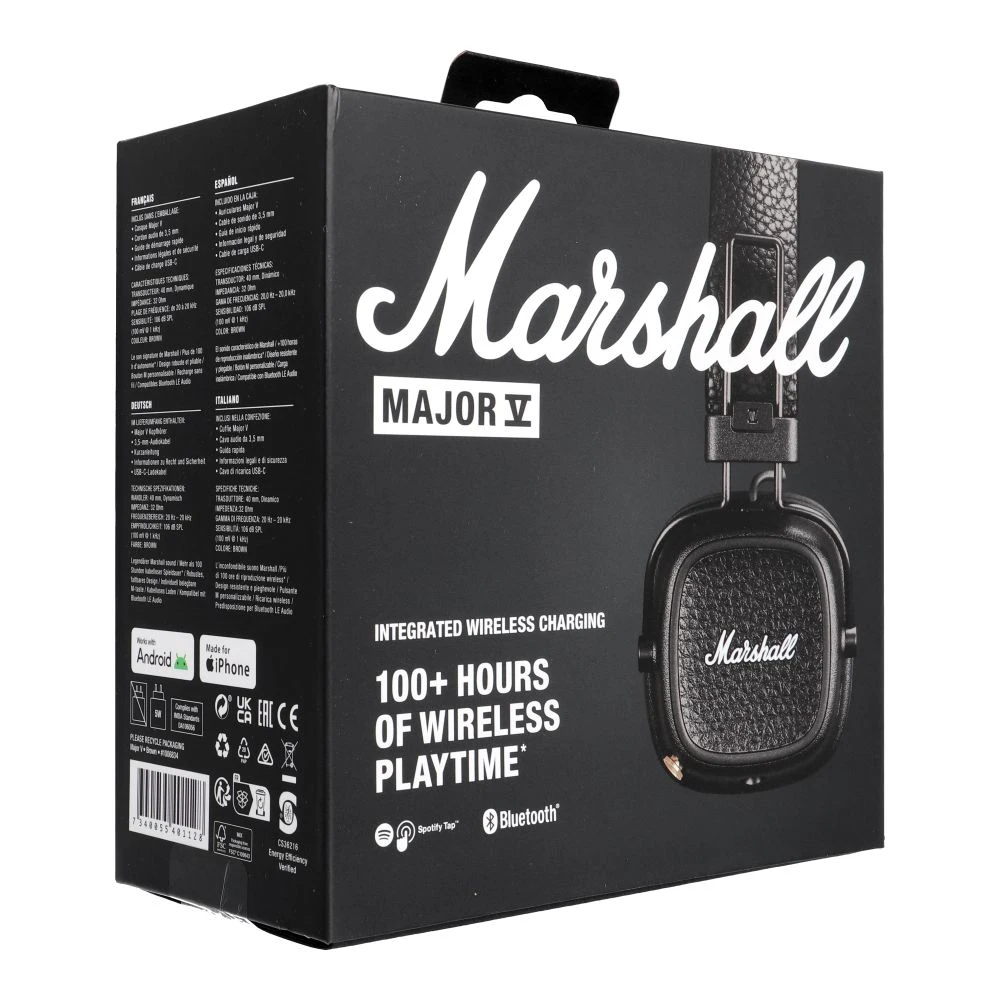Wireless headphones Marshall Major V brown