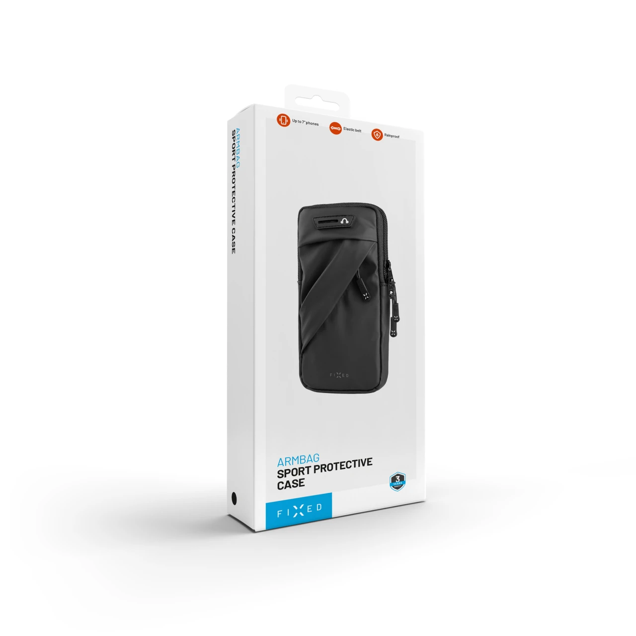 Sportovní pouzdro na ruku FIXED Armbag, pro smartphony až 7", černý