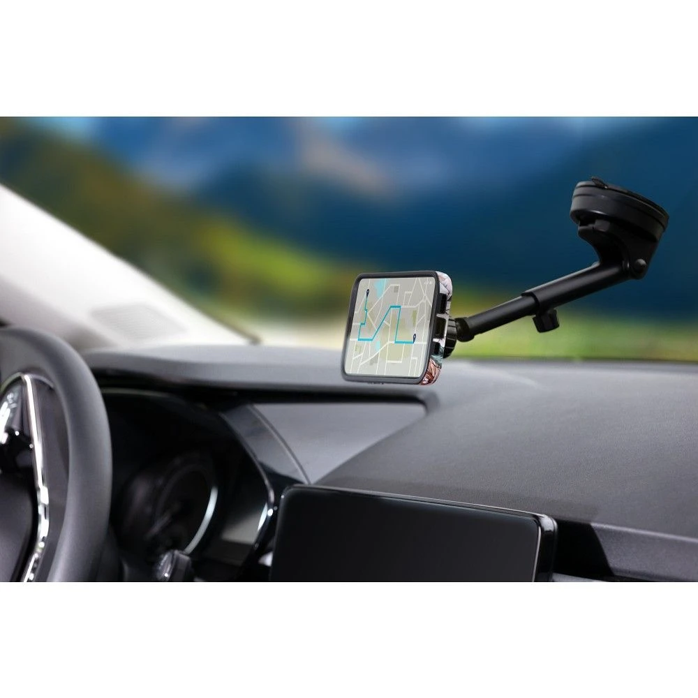 Magnetic car phone holder compatible with Magsafe Forcell F-Grip PrecisionX windshield/ dashboard / air vent black