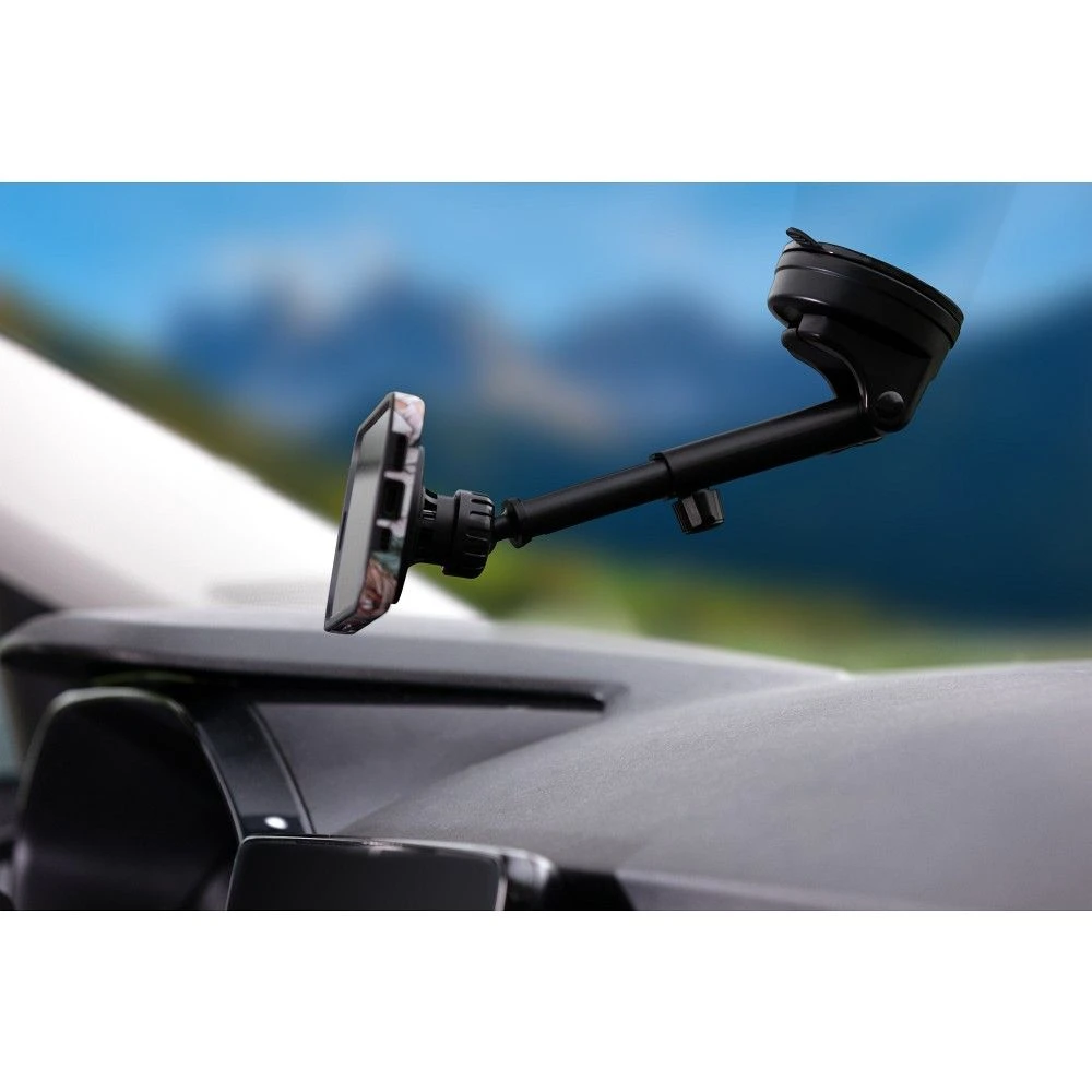 Magnetic car phone holder compatible with Magsafe Forcell F-Grip PrecisionX windshield/ dashboard / air vent black