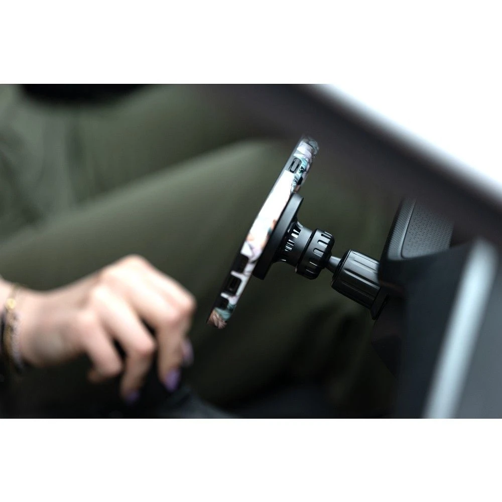 Magnetic car phone holder compatible with Magsafe Forcell F-Grip PrecisionX windshield/ dashboard / air vent black
