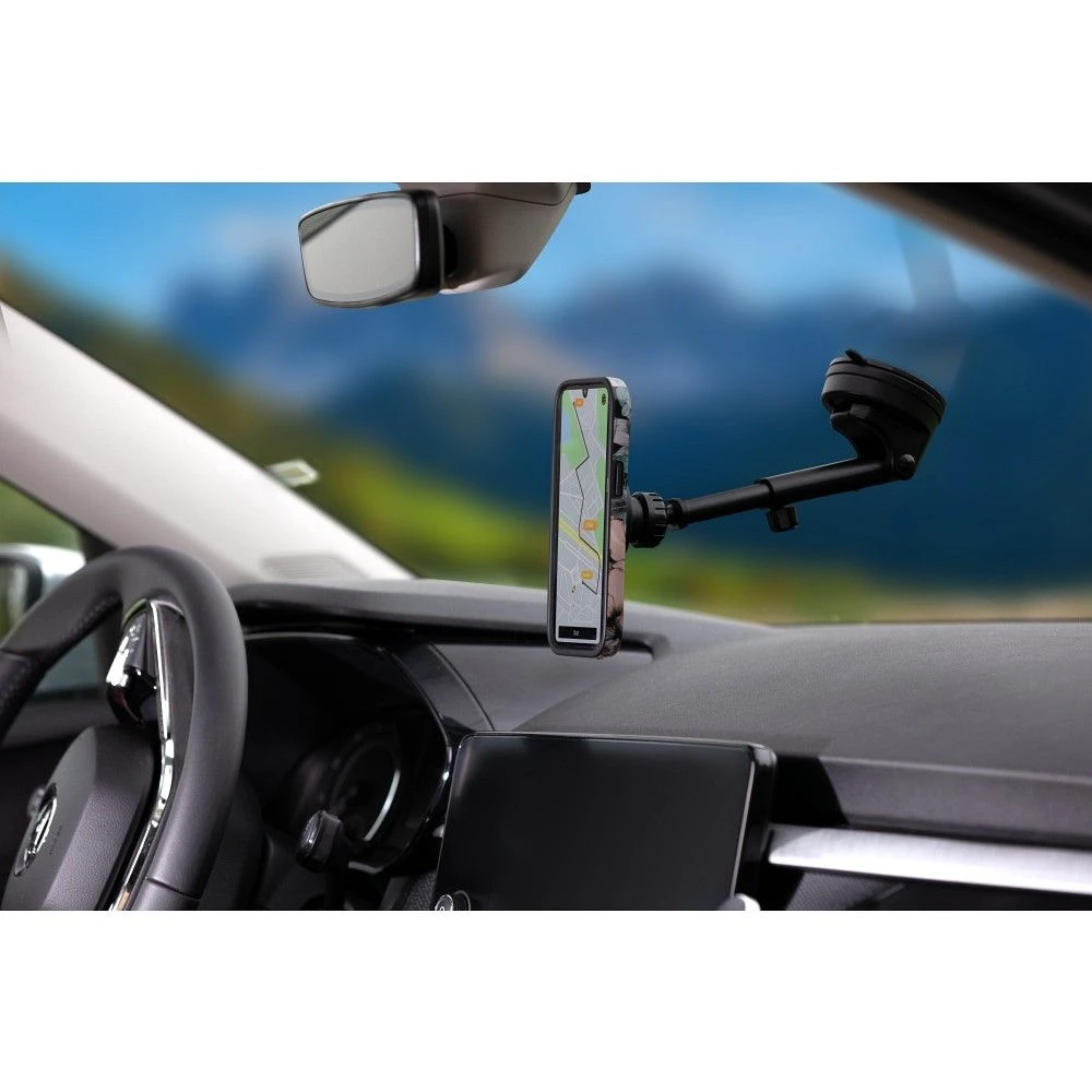 Magnetic car phone holder compatible with Magsafe Forcell F-Grip PrecisionX windshield/ dashboard / air vent black