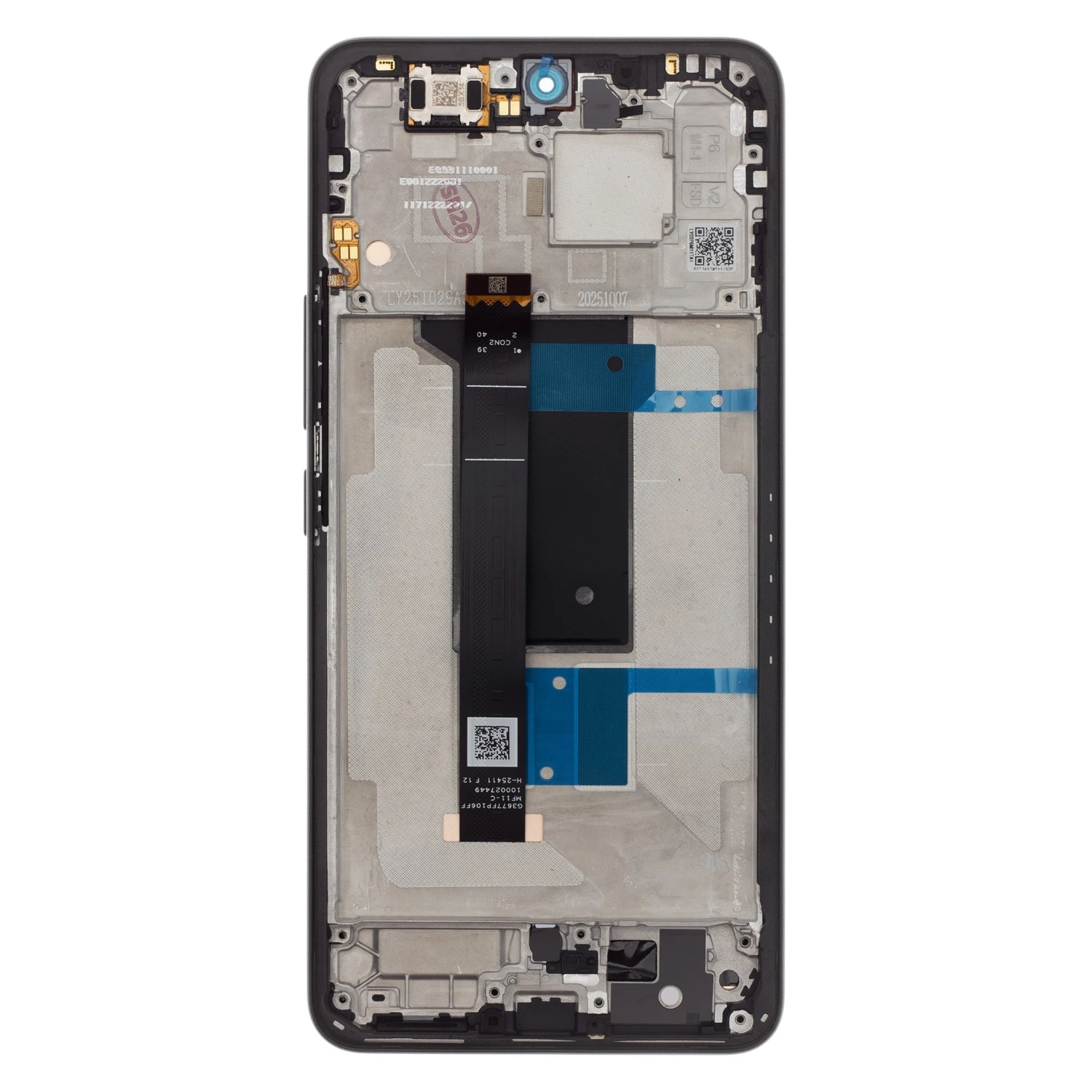 LCD display + dotyková deska + přední kryt pro Xiaomi Redmi Note 15 Pro 4G, black (Service Pack)