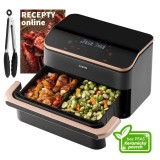 Cosori Dual Blaze TwinFry chytrá horkovzdušná fritéza 10 L, keramika, černá