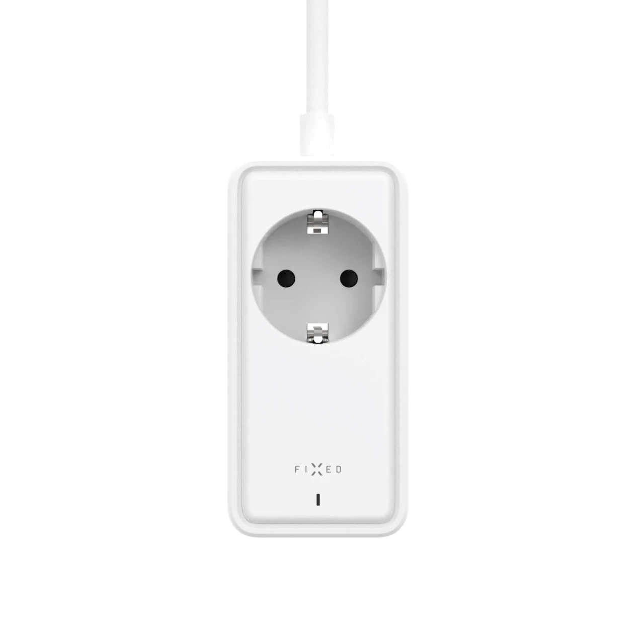 Síťový prodlužovací adaptér FIXED Charging Strip s 2x USB-C a 2x USB, GaN III, 3m, PD 65W, bílá