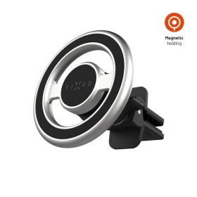 Magnetický kovový držák FIXED MagMount Vent do ventilace s podporou MagSafe, stříbrná