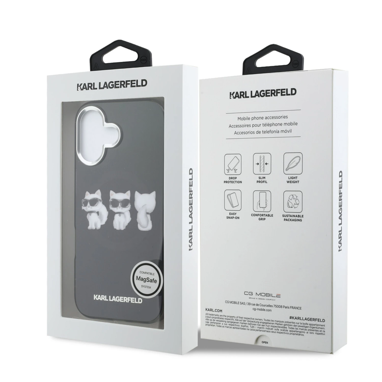 Karl Lagerfeld IML Choupette Trio Watercolor MagSafe Zadní Kryt pro iPhone 17