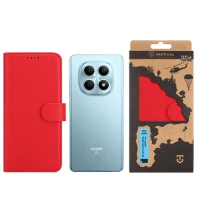 Flipové pouzdro Tactical Field Notes pro Xiaomi Redmi Note 15 4G/5G, červená