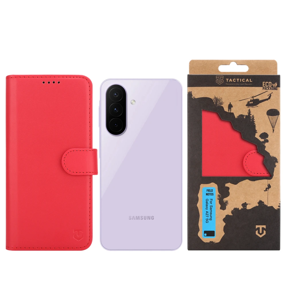 Levně Flipové pouzdro Tactical Field Notes pro Samsung Galaxy A27 5G, červená