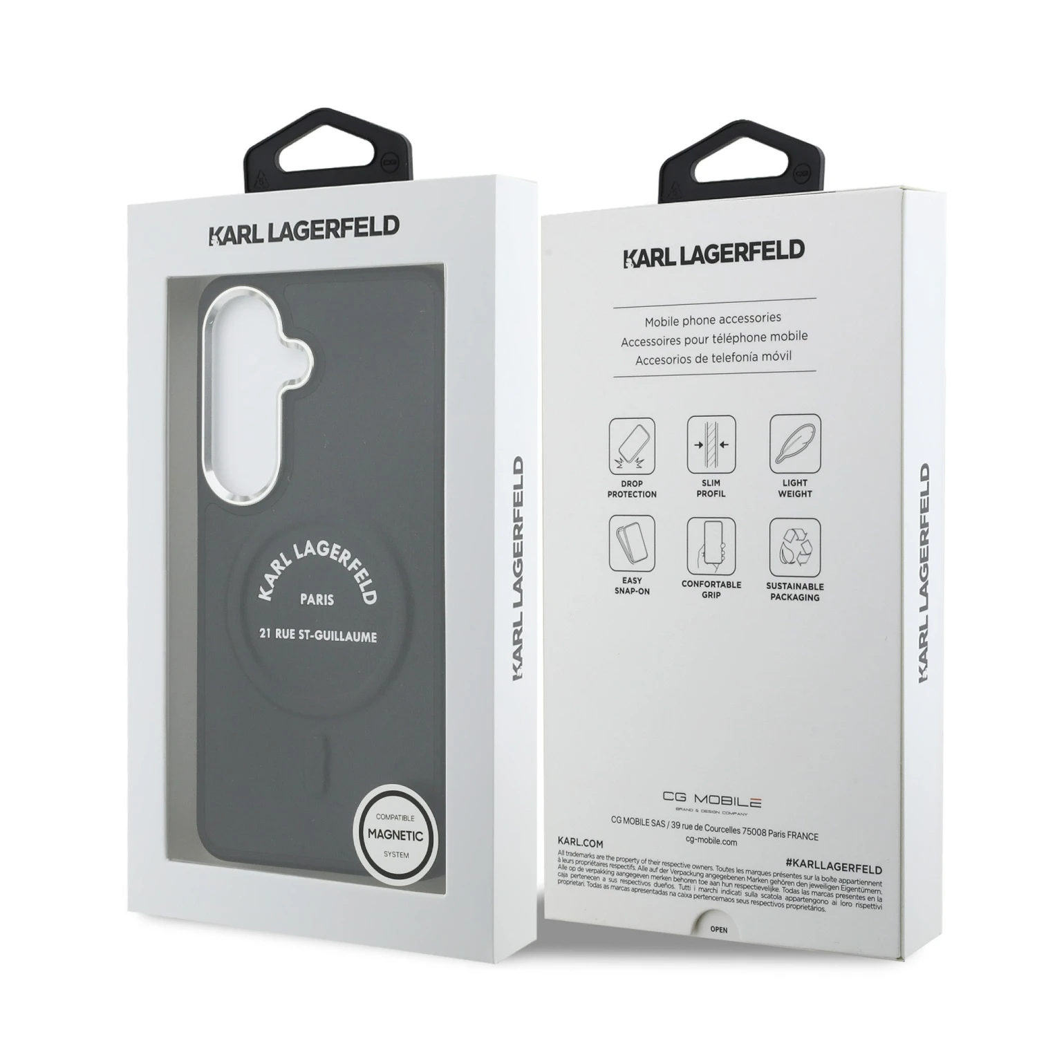 Karl Lagerfeld PU RSG Logo Magnetic Zadní Kryt pro Samsung Galaxy S26+ Black