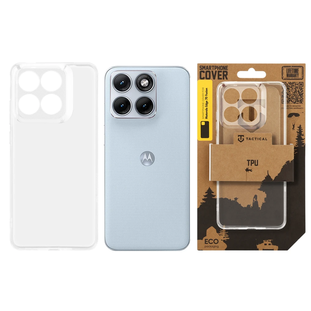 Tactical TPU Kryt pro Motorola Edge 70 Fusion Transparent