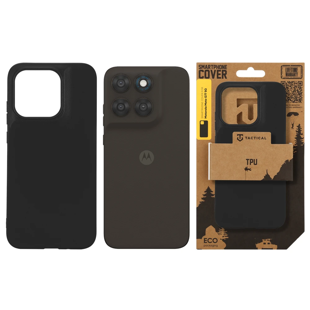 Levně Zadní kryt Tactical TPU pro Motorola Moto G77 5G, černá