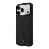 Mercedes PU Leather 3D MagSafe Zadní Kryt pro iPhone 17 Pro Max Black