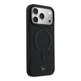 Mercedes PU Leather 3D MagSafe Zadní Kryt pro iPhone 17 Pro Max Black