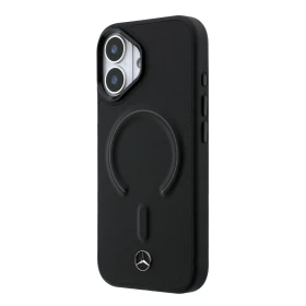 Zadní kryt Mercedes PU Leather 3D MagSafe pro Apple iPhone 17, černá