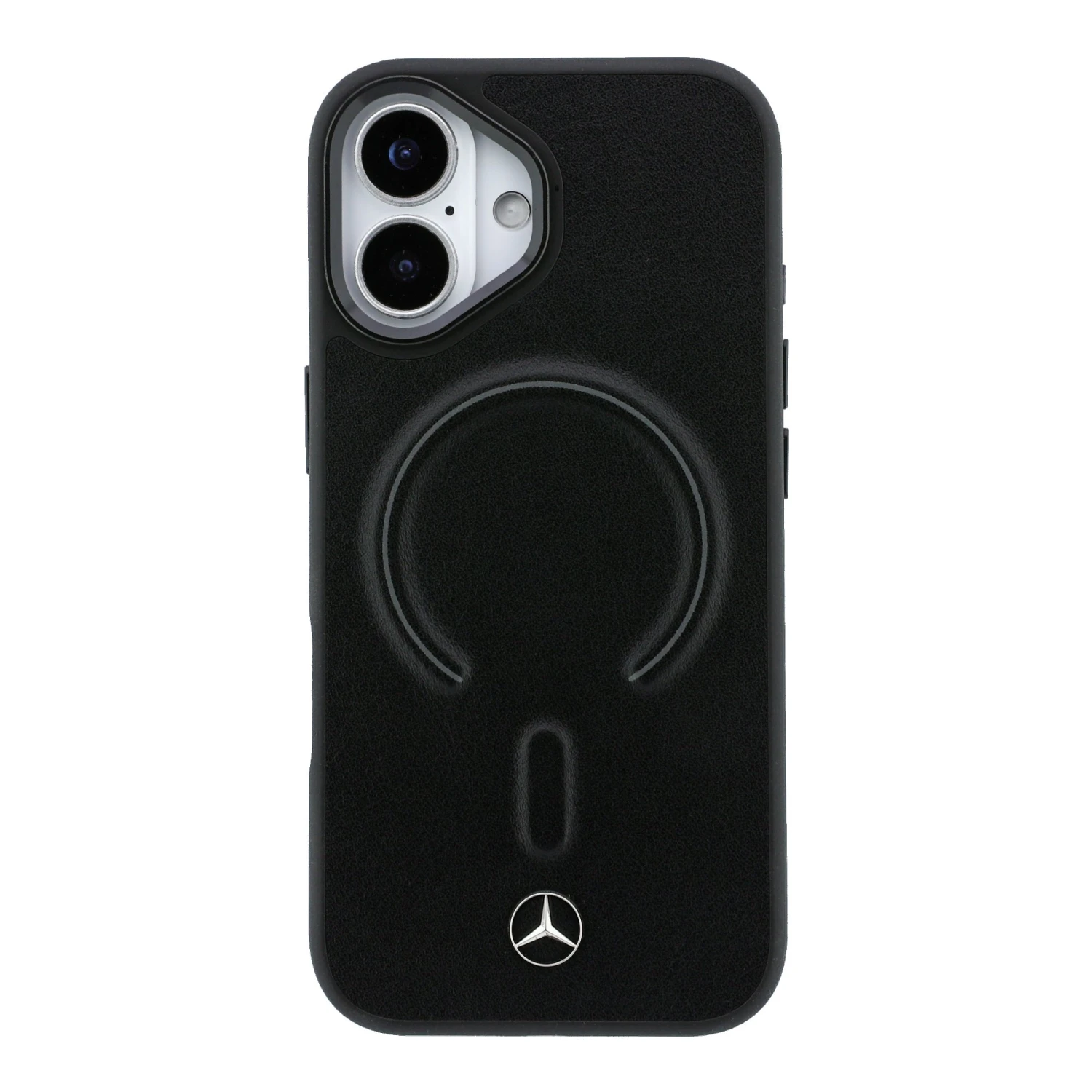 Mercedes PU Leather 3D MagSafe Zadní Kryt pro iPhone 17 Black
