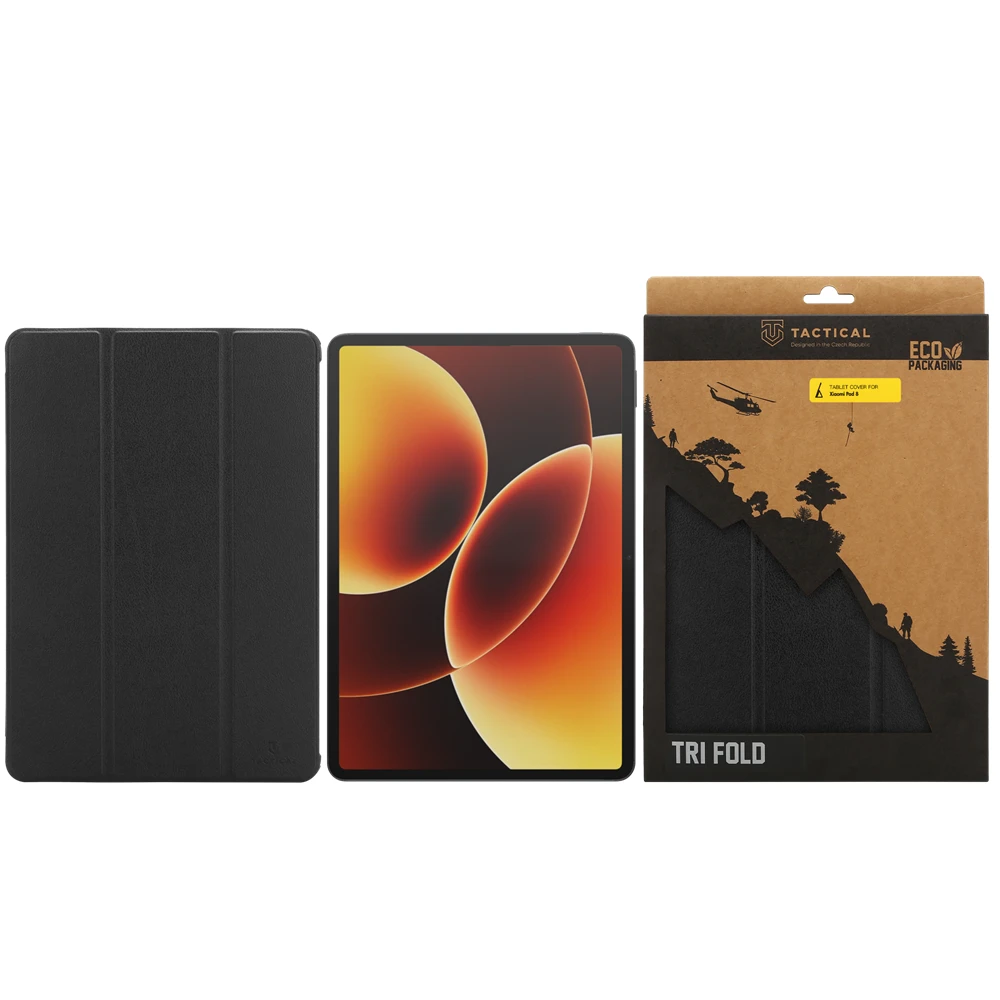Tactical Book Tri Fold Pouzdro pro Xiaomi Pad 8 Black
