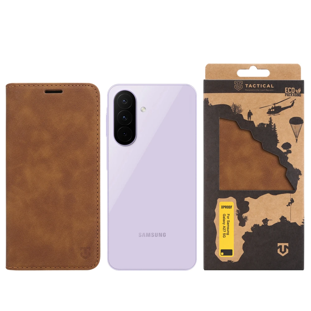 Levně Flipové pouzdro Tactical Xproof pro Samsung Galaxy A27 5G, mud brown