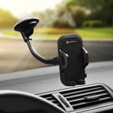 Car phone holder Forcell F-Grip Carbon Bracket arm 17cm windshield black