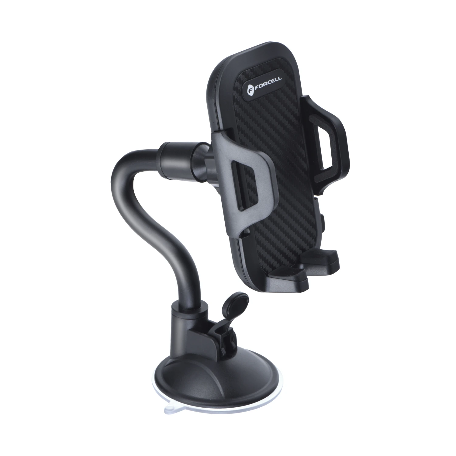 Car phone holder Forcell F-Grip Carbon Bracket arm 17cm windshield black