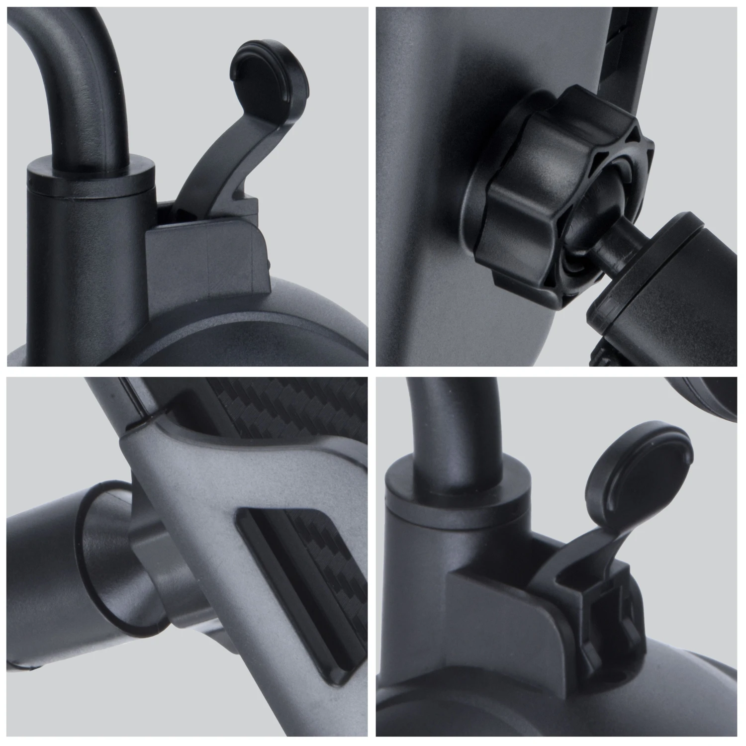 Car phone holder Forcell F-Grip Carbon Bracket arm 17cm windshield black