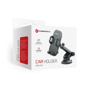 Držák do auta Forcell F-Grip Carbon Bracket montážní rameno, na čelní sklo/palubní deska, černá