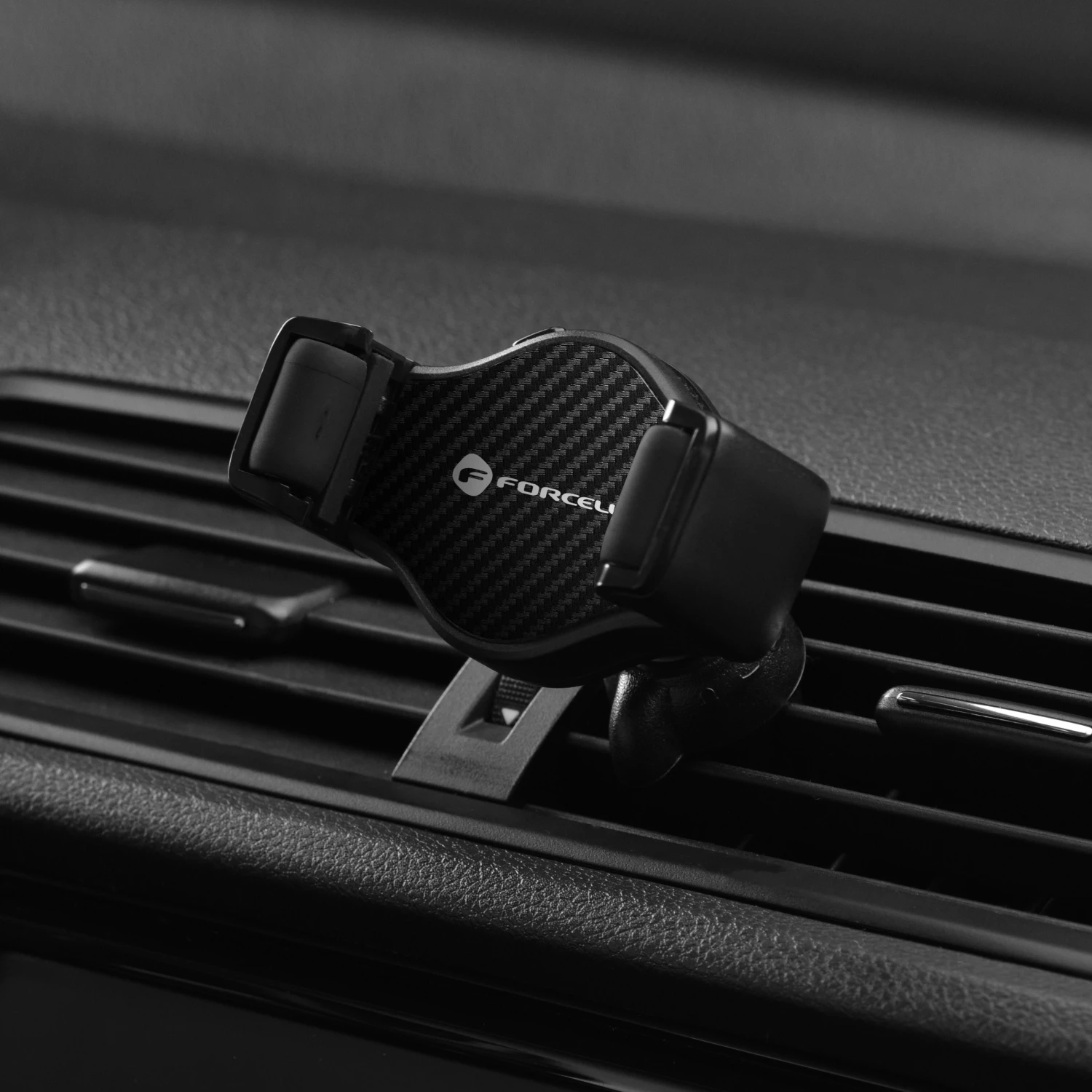 Car phone holder Forcell F-Grip Carbon H-CF509 air vent black