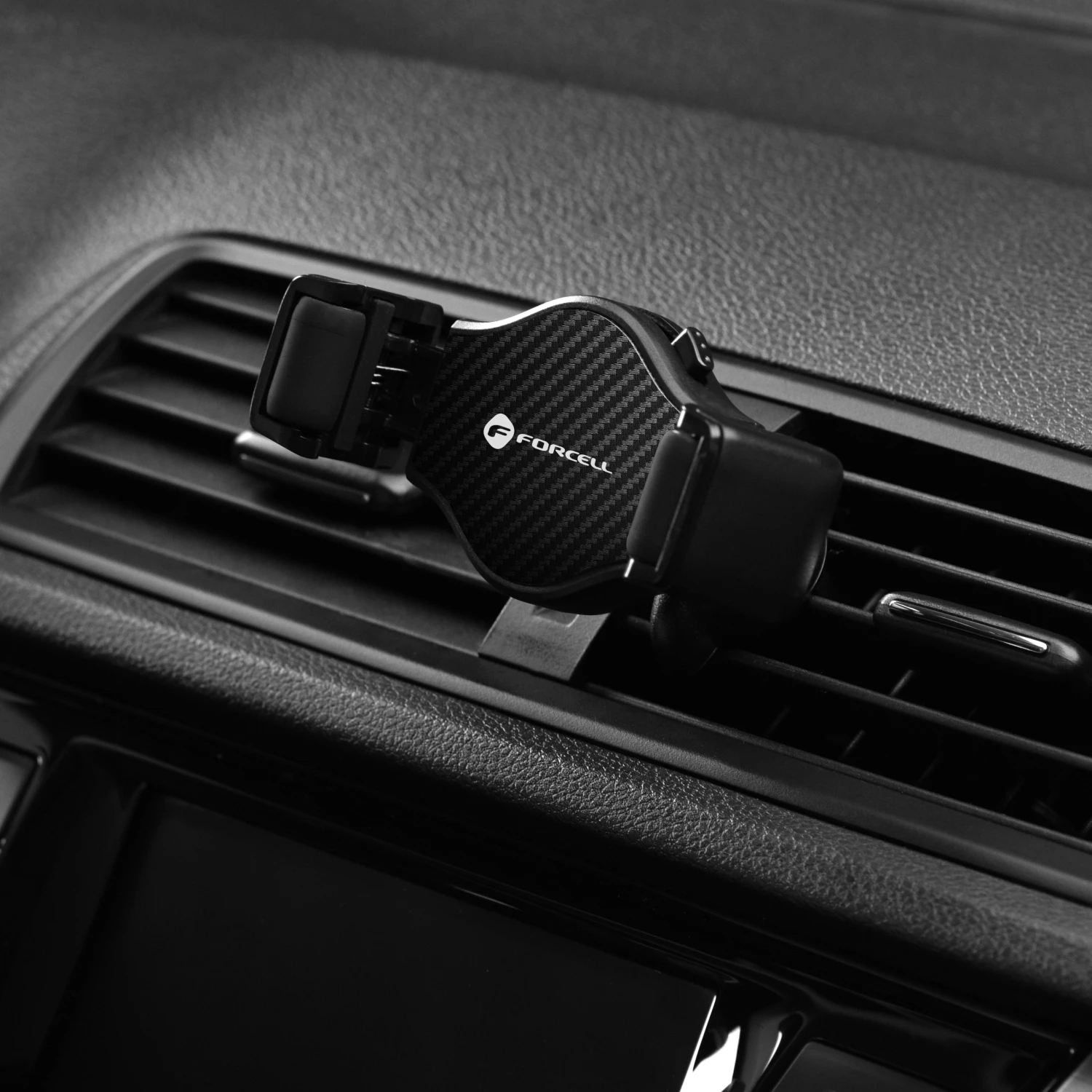 Car phone holder Forcell F-Grip Carbon H-CF509 air vent black