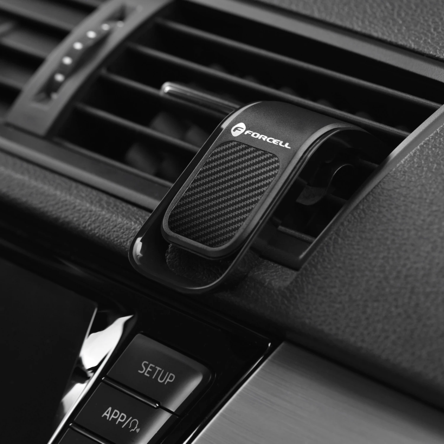 Car phone holder Forcell F-Grip Carbon B060 air vent black