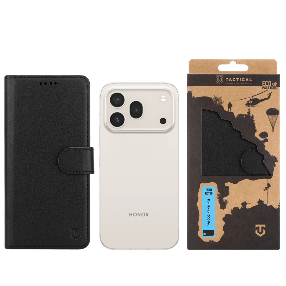 Levně Flipové pouzdro Tactical Field Notes pro Honor 600 Pro, černá