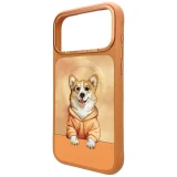 Zadní kryt NIMMY case GENTLE PETS SERIES DOG MAGSAFE pro Apple iPhone 17 Pro, oranžová