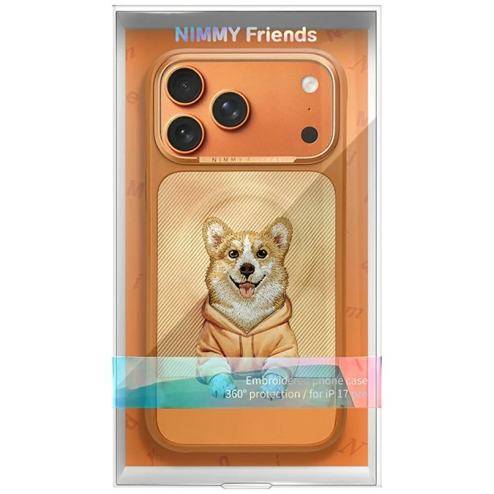 Zadní kryt NIMMY case GENTLE PETS SERIES DOG MagSafe pro Apple IPHONE 17 Pro Max, oranžová