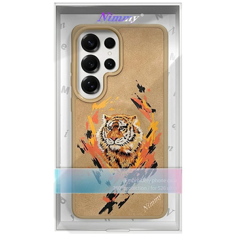 Zadní kryt NIMMY case TIGER MagSafe pro SAMSUNG Galaxy S26 Ultra, světle hnědá