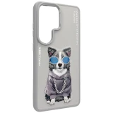 Zadní kryt NIMMY case GLASSES COOL DOG pro SAMSUNG Galaxy S26 Ultra, šedá 