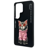 Zadní kryt NIMMY case GLASSES COOL CAT pro SAMSUNG Galaxy S26 Ultra, černá