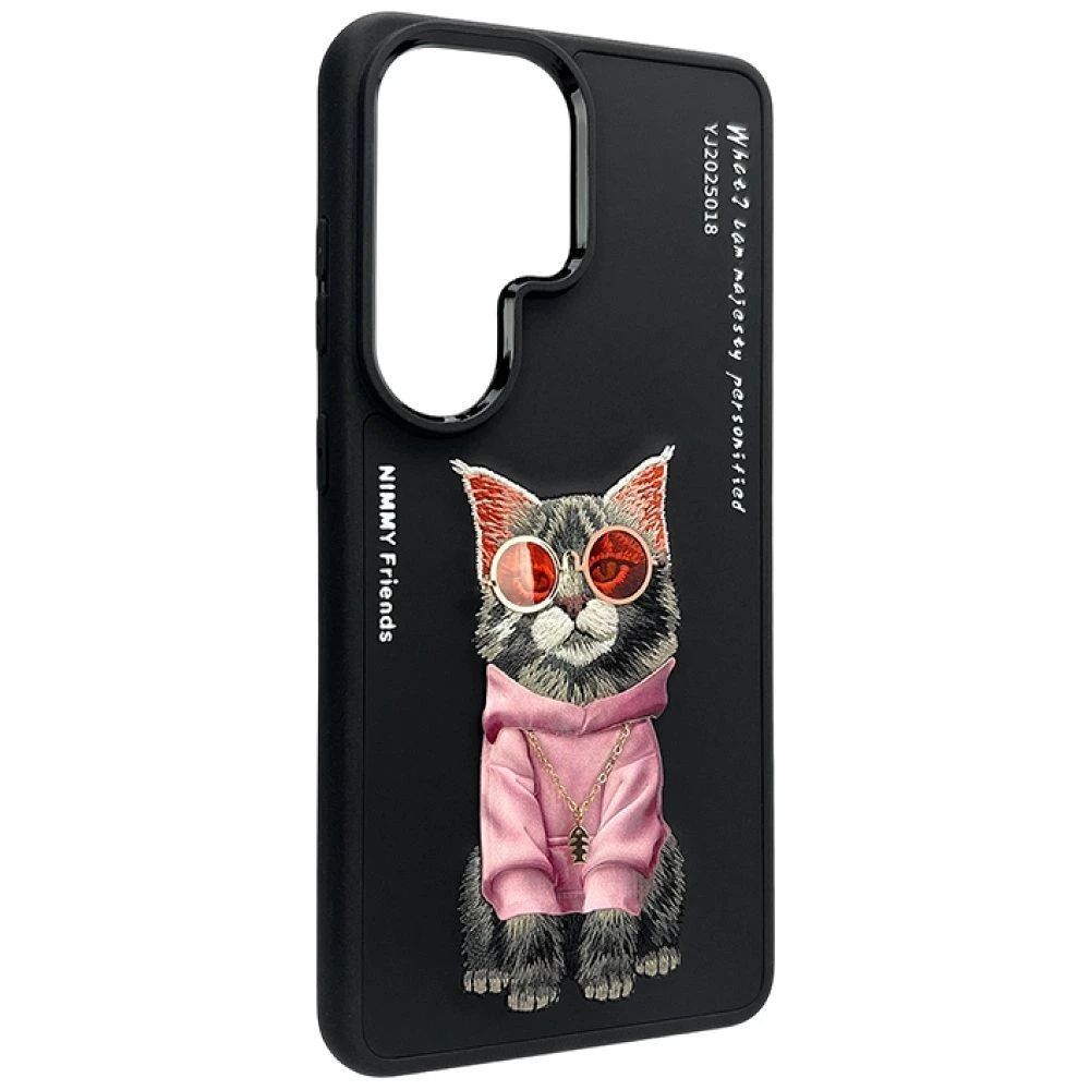 Zadní kryt NIMMY case GLASSES COOL CAT pro SAMSUNG Galaxy S26 Ultra, černá